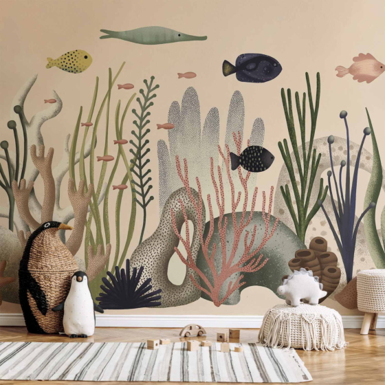 Φωτοταπετσαρια - Underwater World - Fish And Corals In Pastel Colours Αδιαβροχη 350x245cm