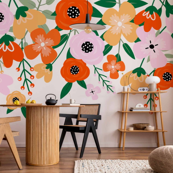 Φωτοταπετσαρια - Colorful Bloom - First Variant Αδιαβροχη 100x70cm