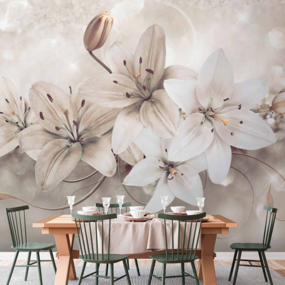 Φωτοταπετσαρια - Diamond Lilies Αδιαβροχη 150x105cm