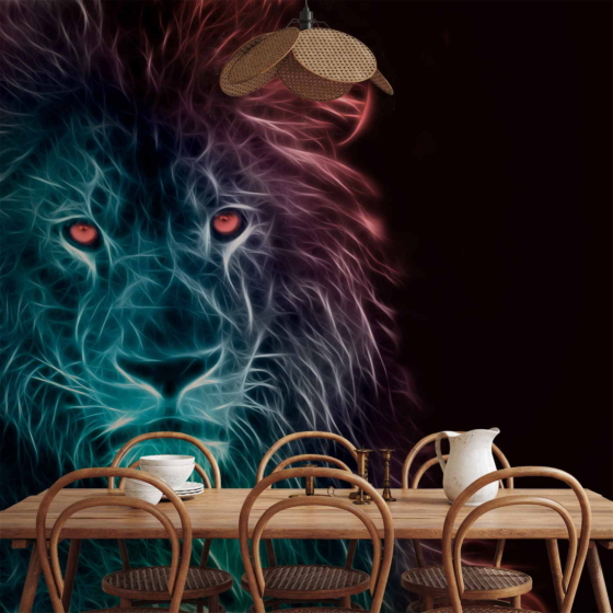 Φωτοταπετσαρια - Abstract Lion - Rainbow Αδιαβροχη 350x245cm