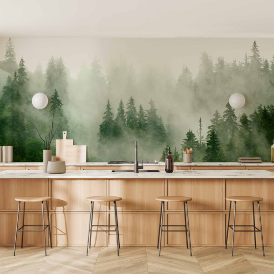 Φωτοταπετσαρια - Mountain Forest (green) Αδιαβροχη 400x280cm