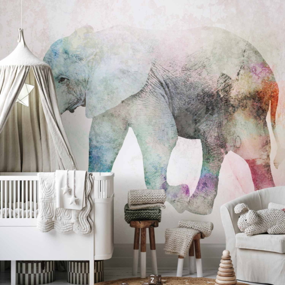 Φωτοταπετσαρια - Painted Elephant Αδιαβροχη 450x315cm