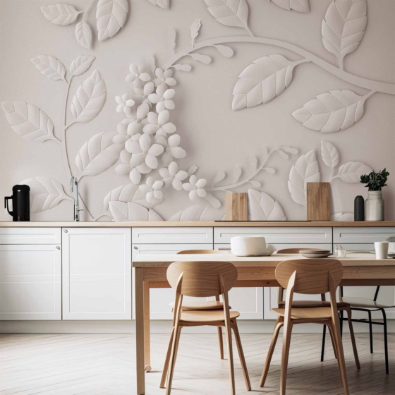 Φωτοταπετσαρια - Paper Flowers (cream) Αδιαβροχη 100x70cm