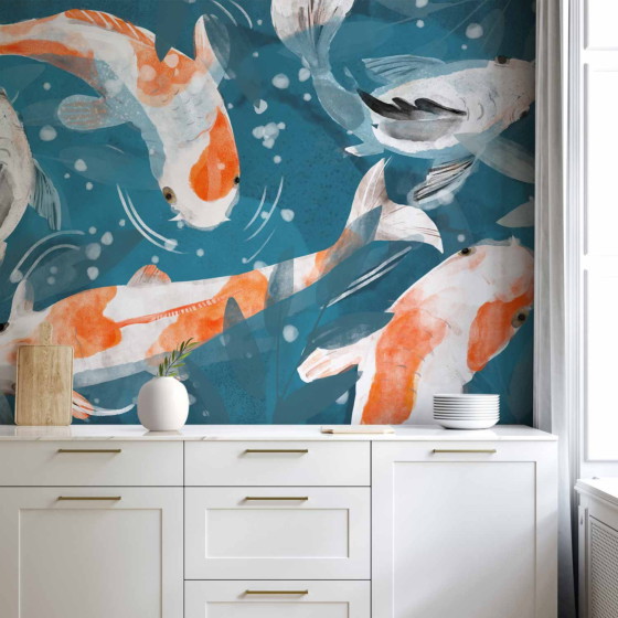 Φωτοταπετσαρια - Koi Fishes - Second Variant Αδιαβροχη 150x105cm