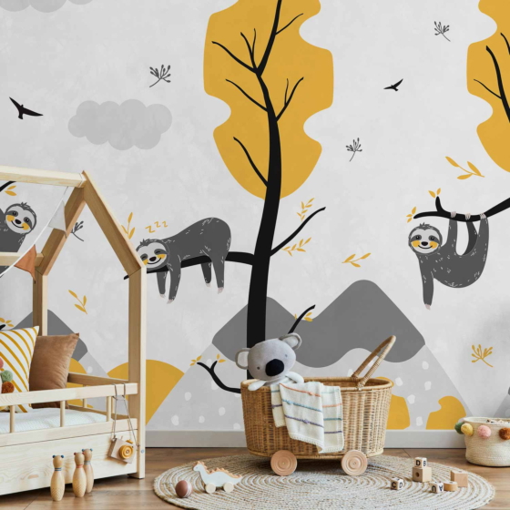 Φωτοταπετσαρια - Cute Sloths Αδιαβροχη 350x256cm