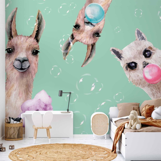Φωτοταπετσαρια - Crazy Llamas Αδιαβροχη 250x175cm