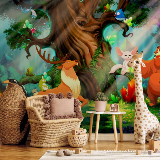 Φωτοταπετσαρια - Bear And Friends Αδιαβροχη 100x70cm