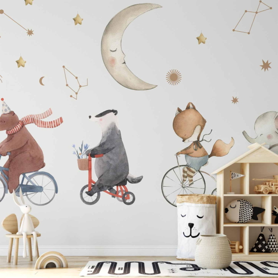 Φωτοταπετσαρια - Subtle Animals Among The Stars (watercolour) Αδιαβροχη 300x210cm