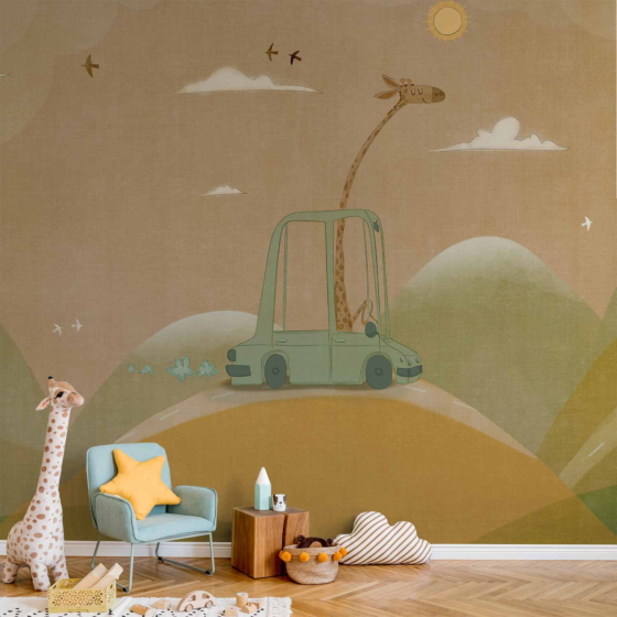 Φωτοταπετσαρια - Traveling Giraffe Αδιαβροχη 450x315cm