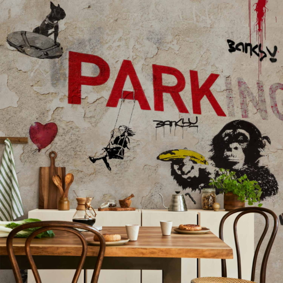 Φωτοταπετσαρια - [banksy] Graffiti Collage Αδιαβροχη 400x280cm