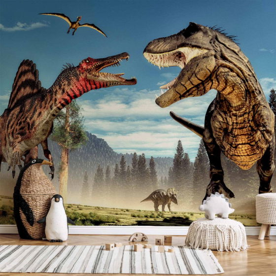 Φωτοταπετσαρια - Fighting Dinosaurs Αδιαβροχη 150x105cm