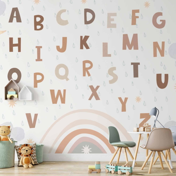 Φωτοταπετσαρια - Letters In Soft Colours Αδιαβροχη 450x315cm