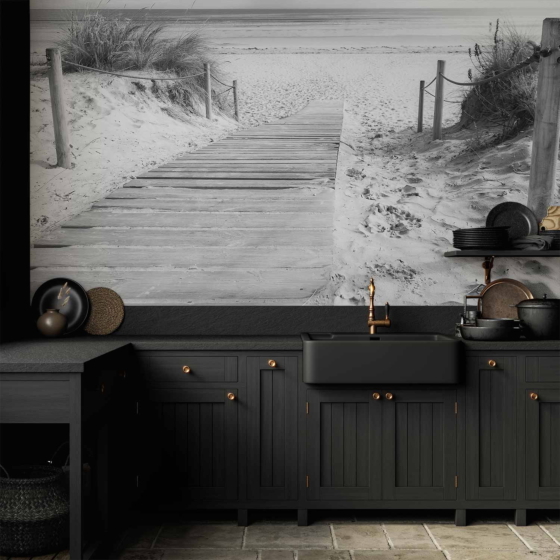 Φωτοταπετσαρια - On The Beach - Black And White Αδιαβροχη 250x175cm