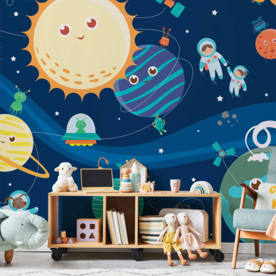 Φωτοταπετσαρια - Happy Planets Αδιαβροχη 150x105cm