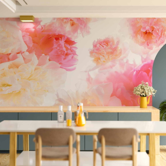 Φωτοταπετσαρια - Pastel Peonies Αδιαβροχη 150x105cm