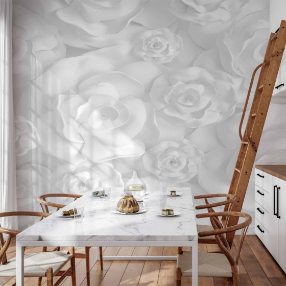 Φωτοταπετσαρια - Plaster Flowers Αδιαβροχη 200x140cm
