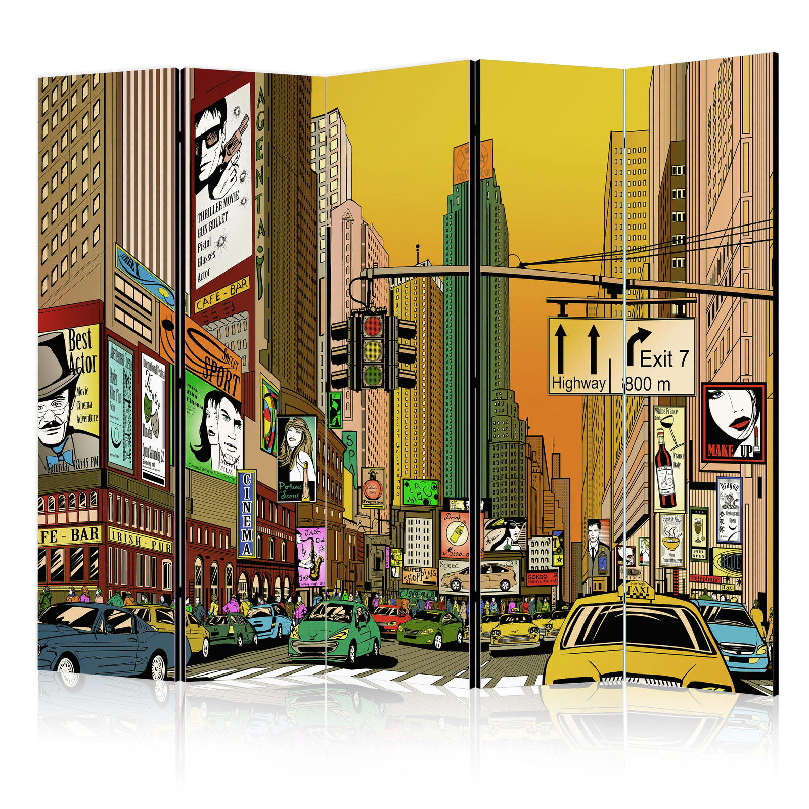 Διαχωριστικο Δωματιου - Vibrant City - Ny Ii Ηχοαπορροφητικο 225x172cm
