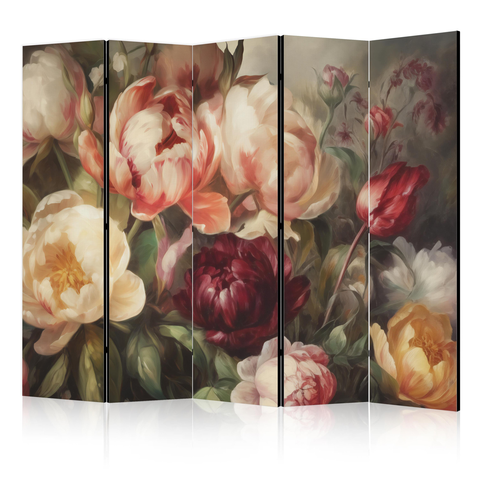 Διαχωριστικο Δωματιου - Blooming Peonies - Charismatic Flowers Bathed In Sunlight Ηχοαπορροφητικο 225x172cm