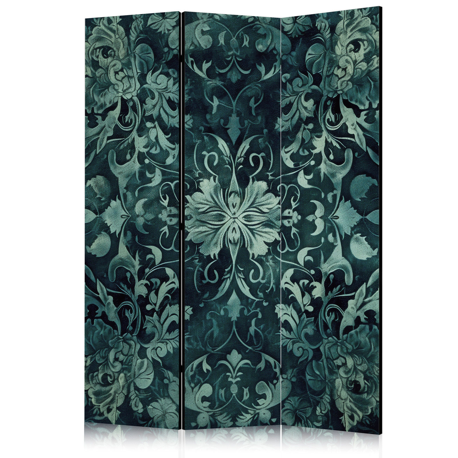 Διαχωριστικο Δωματιου - Oriental Carpet Pattern - Emerald Ornaments And Rubbed Patterns Διπλης Οψης 135x172cm