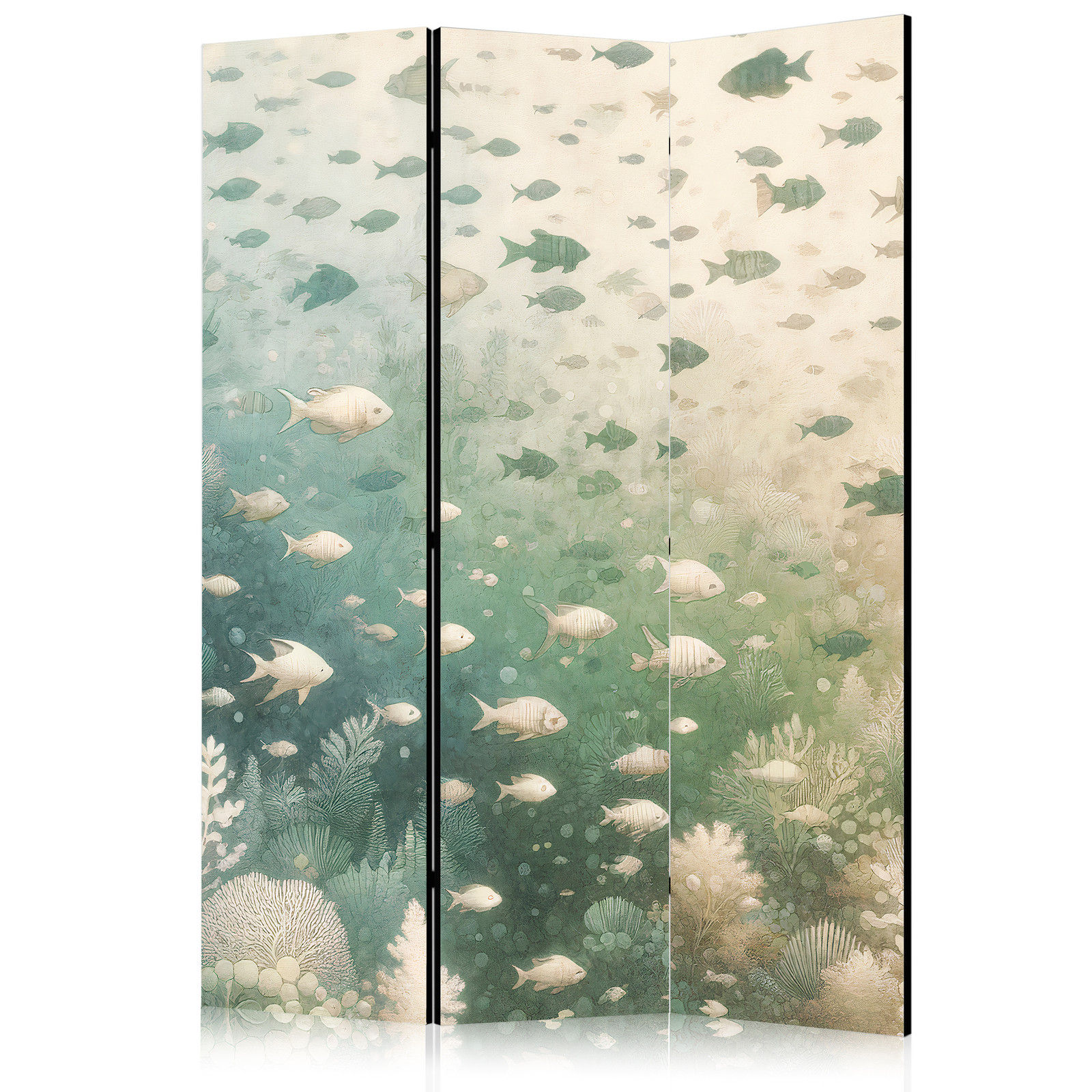 Διαχωριστικο Δωματιου - Fish And Diverse Vegetation - A Group Of Fish In Pastel Muted Colors Among Oceanic Vegetation Ηχοαπορροφητικο 135x172cm