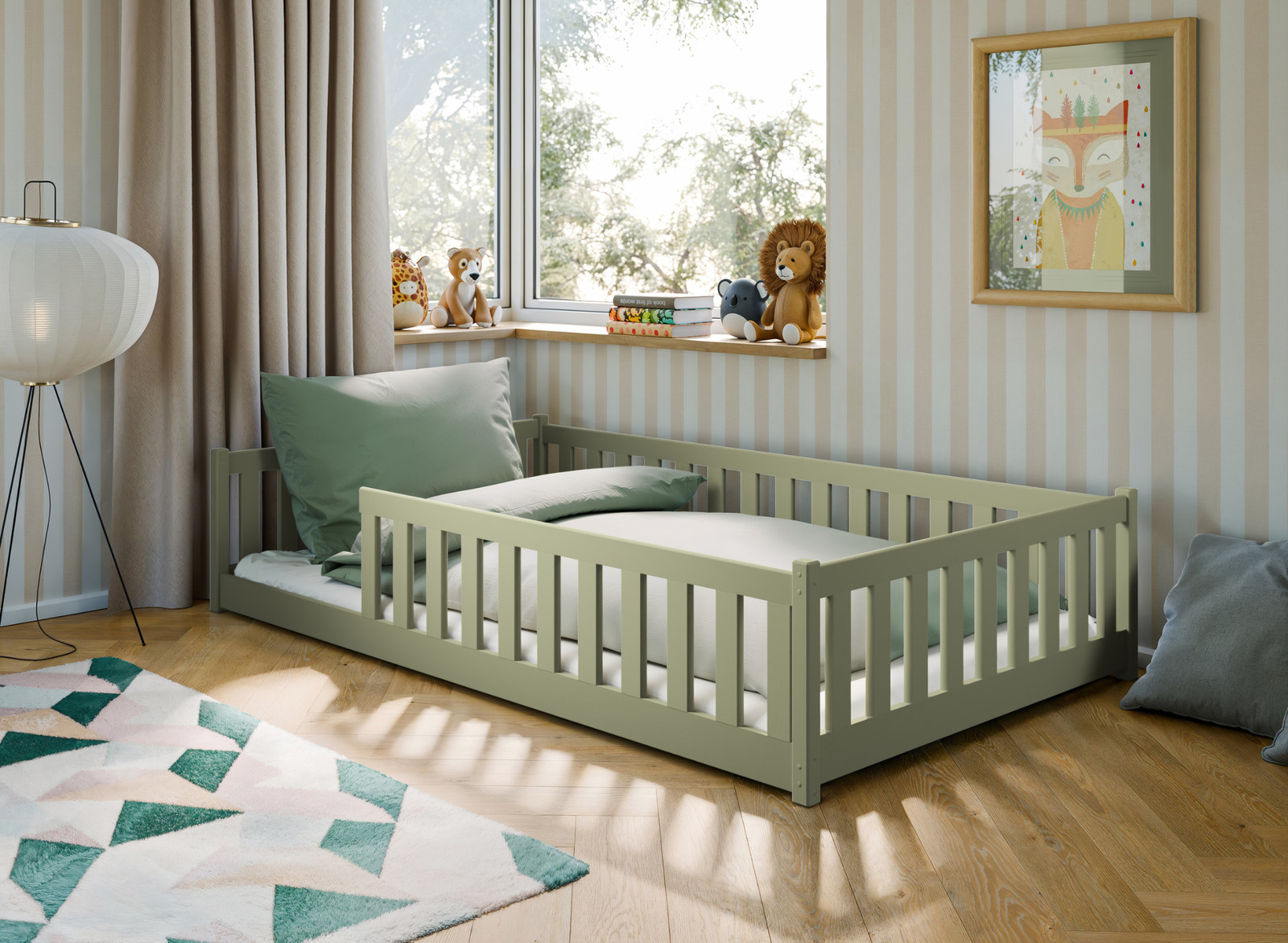 Otis Ημίδιπλο Κρεβατι Montessori 120x200cm Διαφορα Χρωματα
