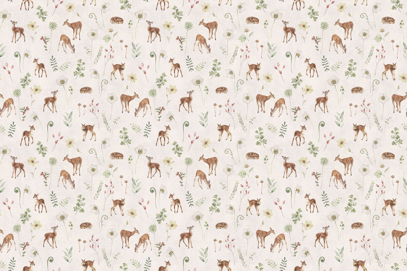 Dancing Deer Ταπετσαρια Τοιχου Υπολευκο