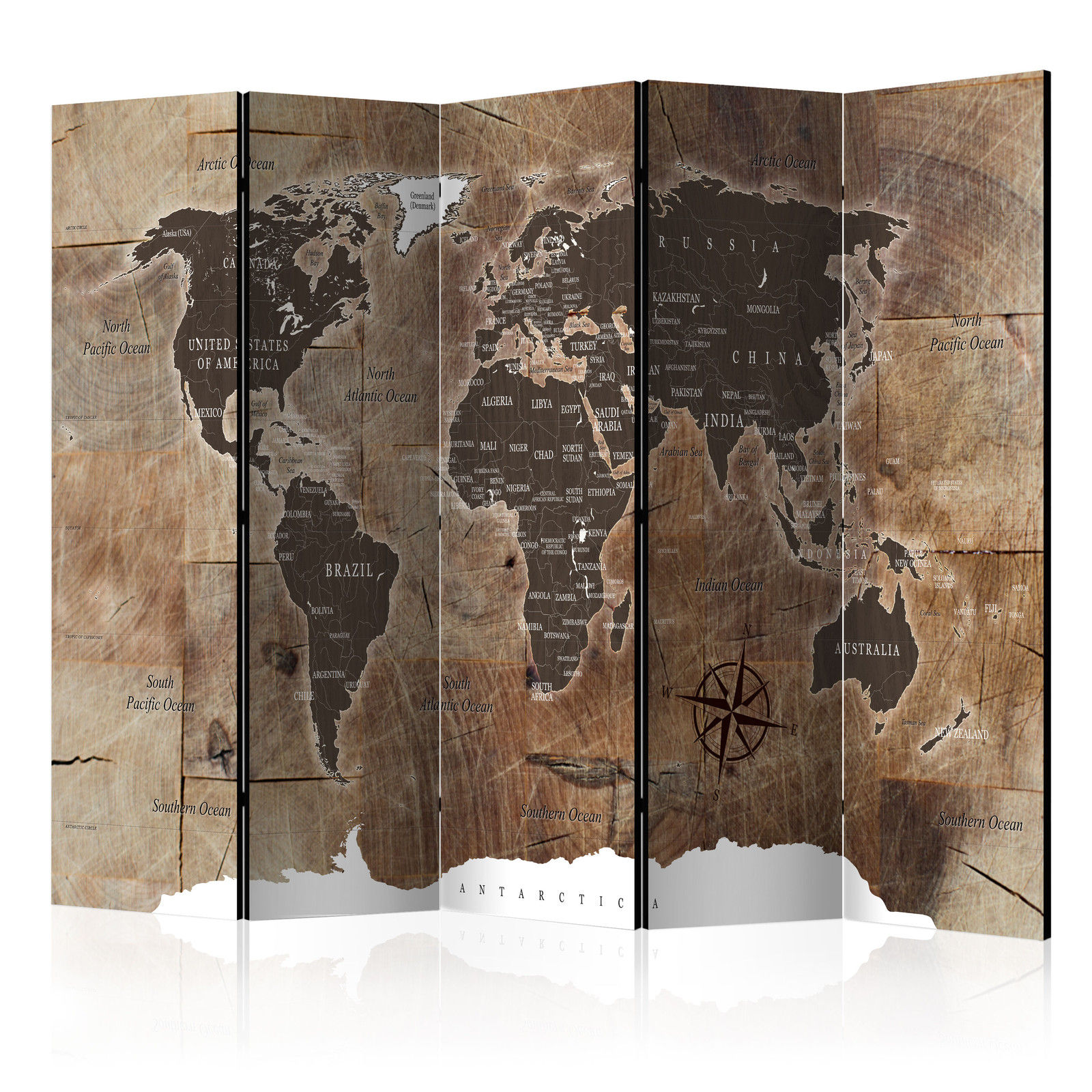 Διαχωριστικο Δωματιου - Map On The Wood Ηχοαπορροφητικο 225x172cm