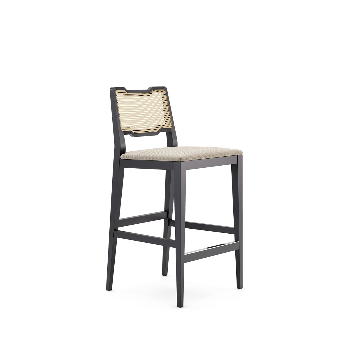 Ύφασμα Verdon Καφέ 03. Μασίφ Ξύλο Λάκα Μαύρο Ματ (Black Matte Lacquer)