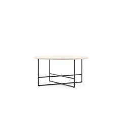 Μασίφ ξύλο στην επιφάνεια Εκρού Ματ Λάκα (Moka Matte Lacquer). Μεταλλικός ανοξείδωτος σκελετός Μαύρο Ματ Ανάγλυφο (Black Texturized Steel)