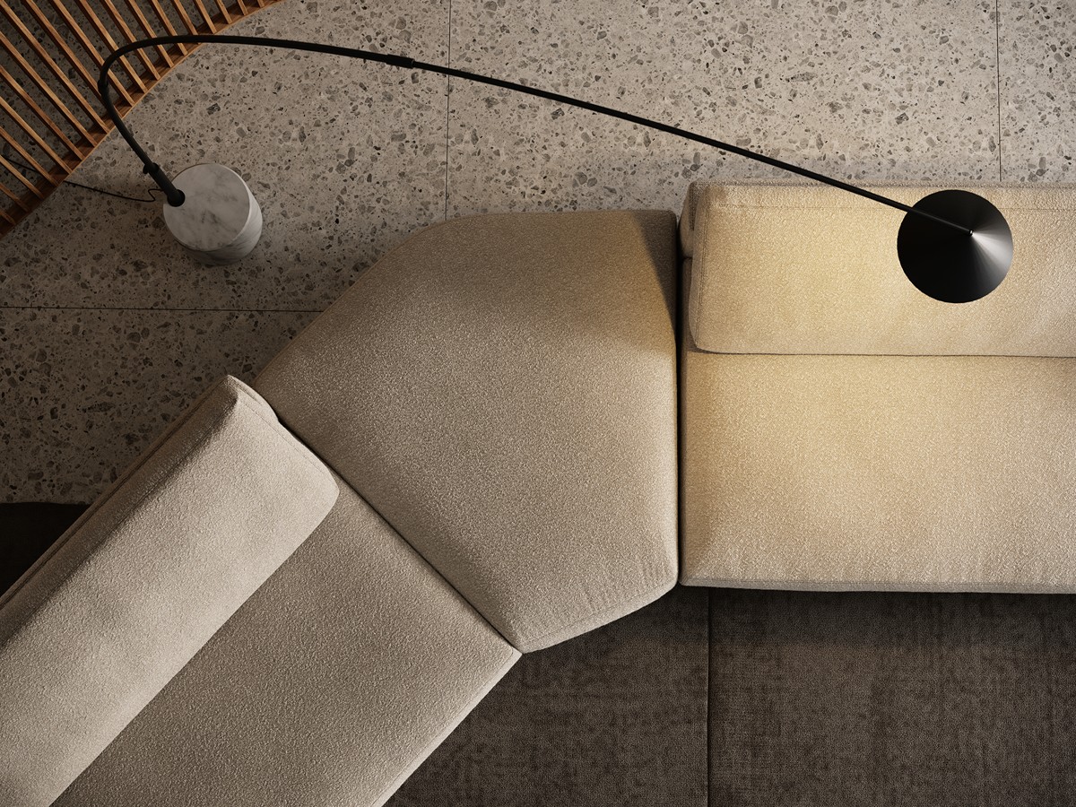 Ύφασμα Boucle Columbia Εκρού (Pearl)