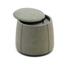 Ύφασμα Tarn Χακί 22. Καπάκι Λάκα Μαύρο Ματ (Black Matte Lacquer). Εσωτερικό συνθετικό δέρμα Rupert Μαύρο (Black). Βάση Μασίφ Ξύλο Μαύρο (Black Ash)