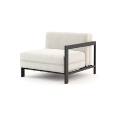 Ύφασμα Drava Εκρού (Nata). Σκελετός Ανοξείδωτο Ατσάλι Μαύρο Ματ Ανάγλυφο (Black Texturized Steel). Ιμάντες Μαύροι