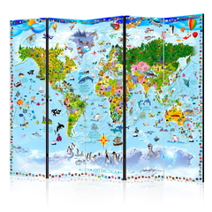 Διαχωριστικο Δωματιου - World Map For Kids Ii Ηχοαπορροφητικο 225x172cm