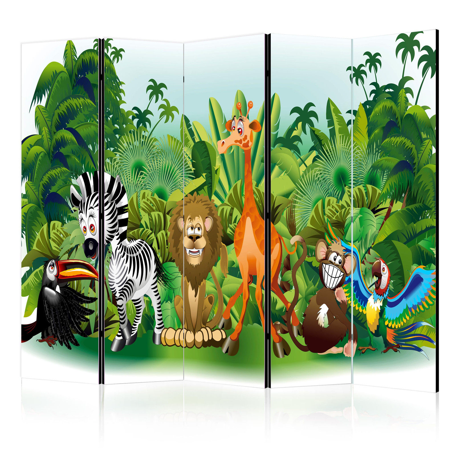 Διαχωριστικο Δωματιου - Jungle Animals Ii Μονης Οψης 225x172cm
