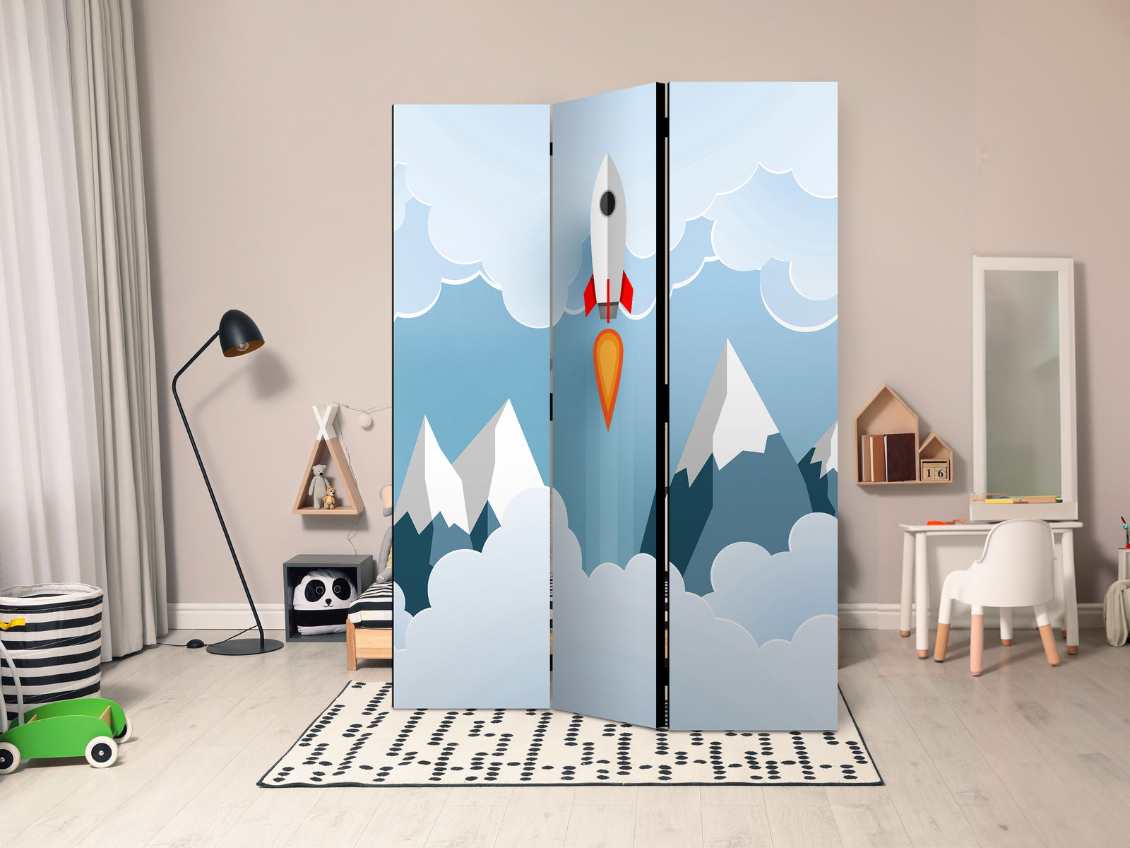 Διαχωριστικο Δωματιου - Rocket In The Clouds Μονης Οψης 135x172cm