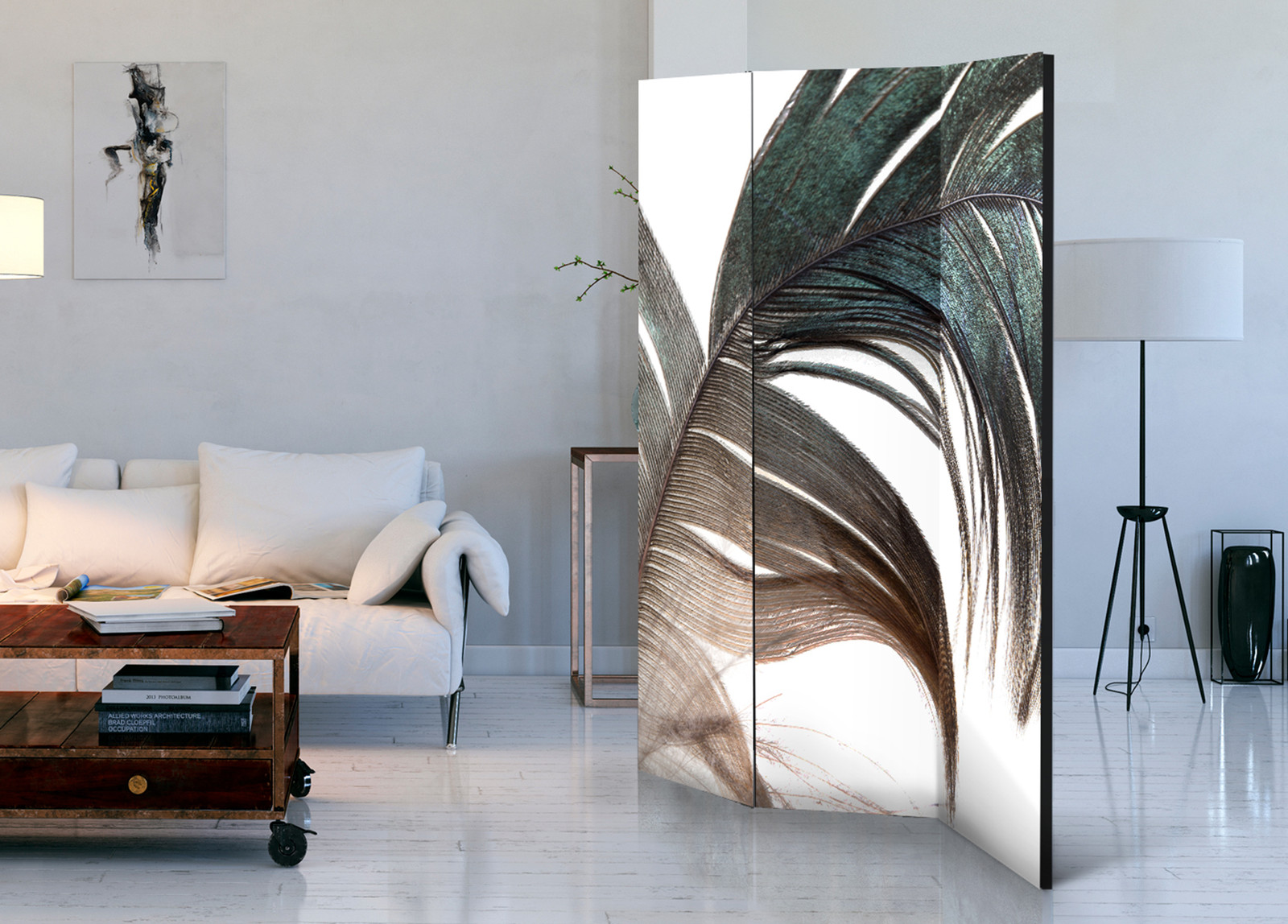 Διαχωριστικο Δωματιου - Beautiful Feather Διπλης Οψης 135x172cm