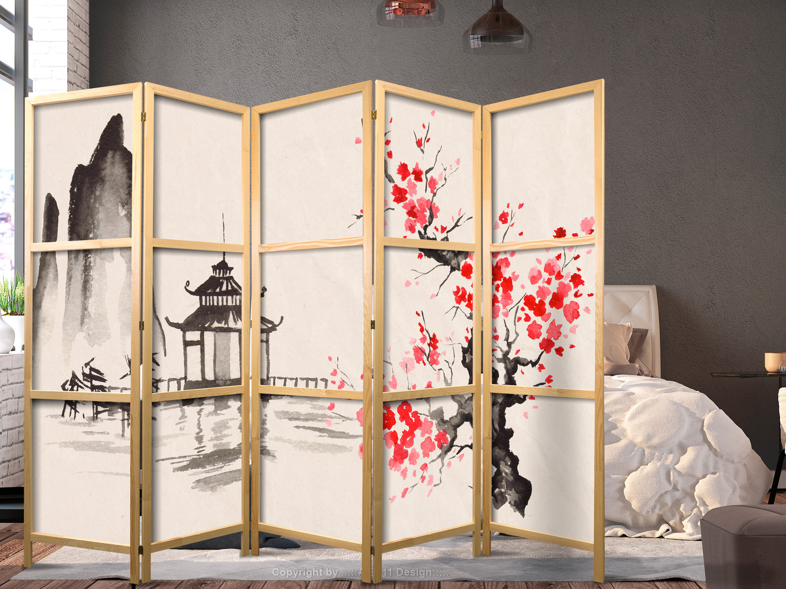 Ιαπωνικο Διαχωριστικο Δωματιου - Mystical Calm 225x172cm