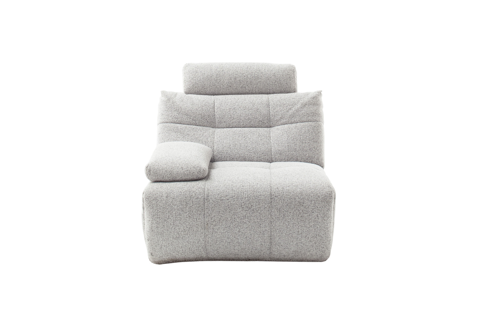 Selvano Modular Αριστερη Πολυθρονα Lounge Ηλεκτρικη Ανοιχτο Γκρι