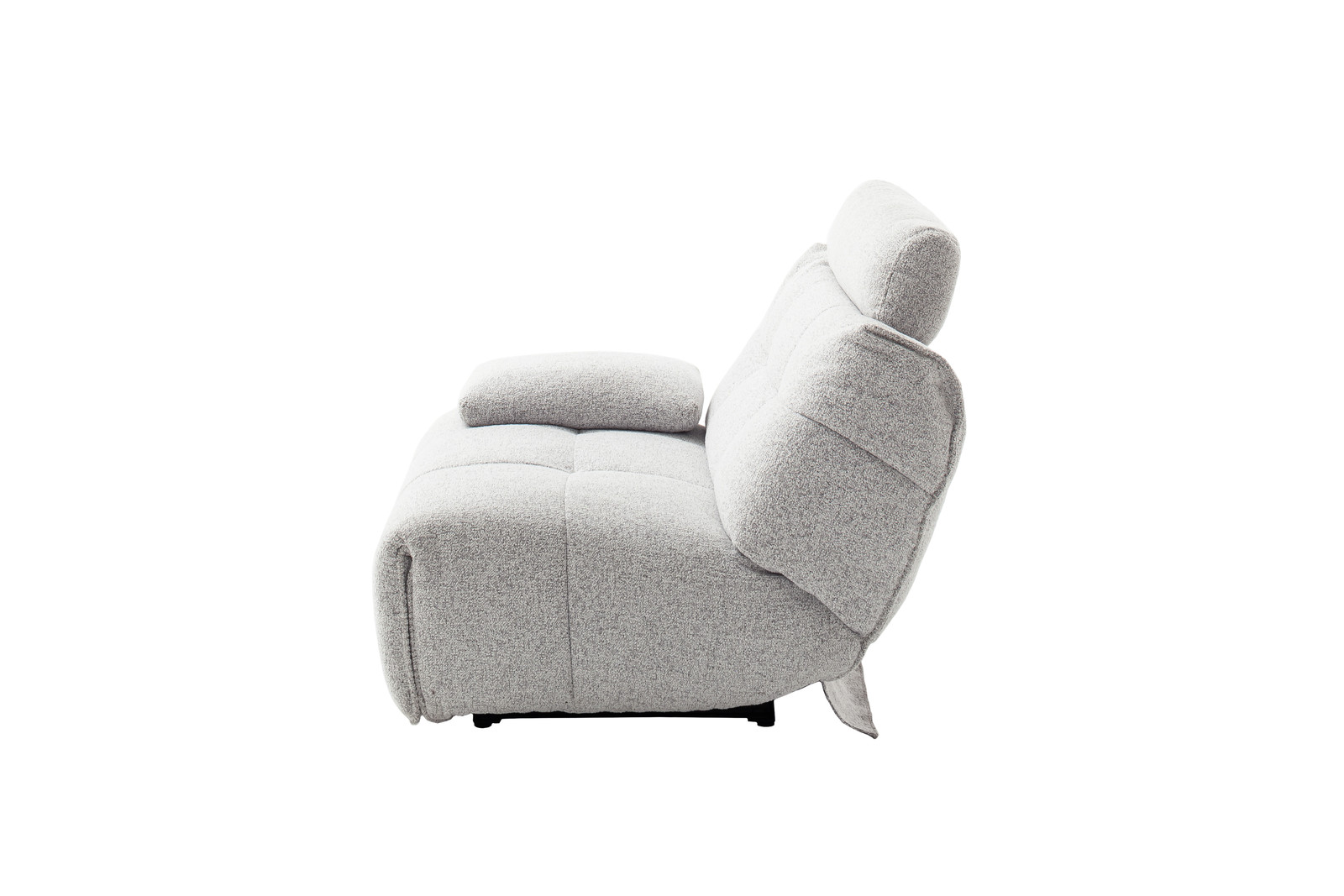 Selvano Modular Αριστερη Πολυθρονα Lounge Ηλεκτρικη Ανοιχτο Γκρι