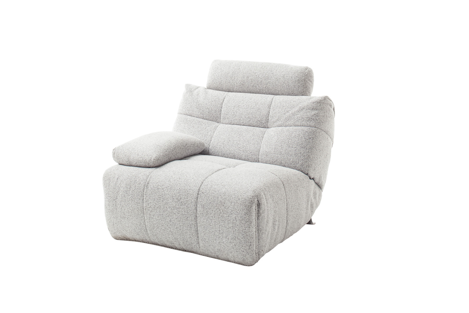 Selvano Modular Αριστερη Πολυθρονα Lounge Ηλεκτρικη Ανοιχτο Γκρι