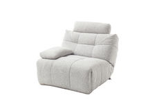 Selvano Modular Αριστερη Πολυθρονα Lounge Ηλεκτρικη Ανοιχτο Γκρι