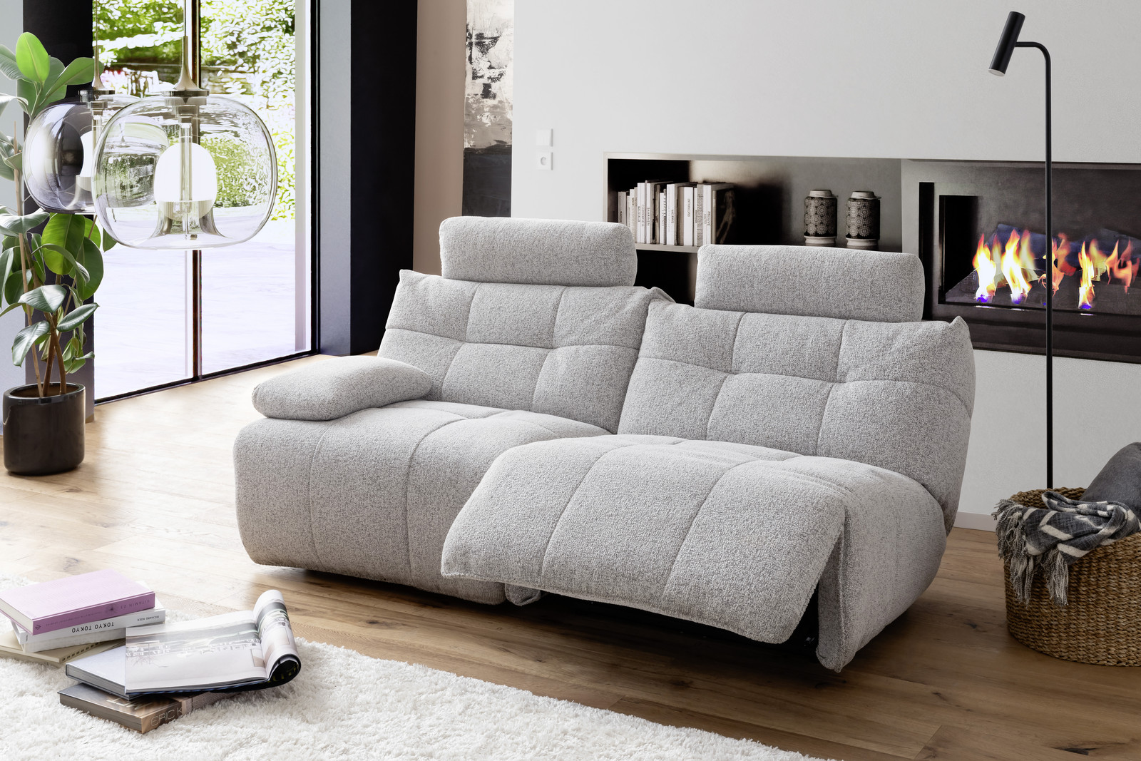 Selvano Modular Δεξια Πολυθρονα Lounge Ηλεκτρικη Ανοιχτο Γκρι