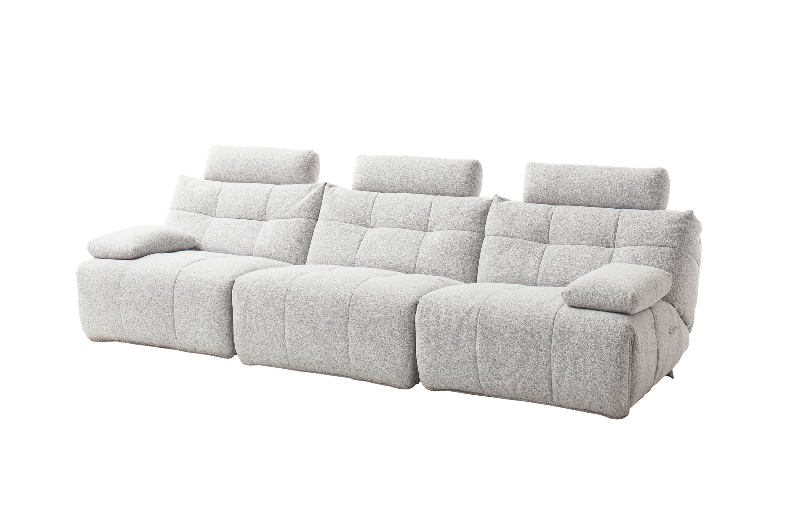 Selvano Modular Μεσαία Πολυθρονα Lounge Ηλεκτρικη Ανοιχτο Γκρι