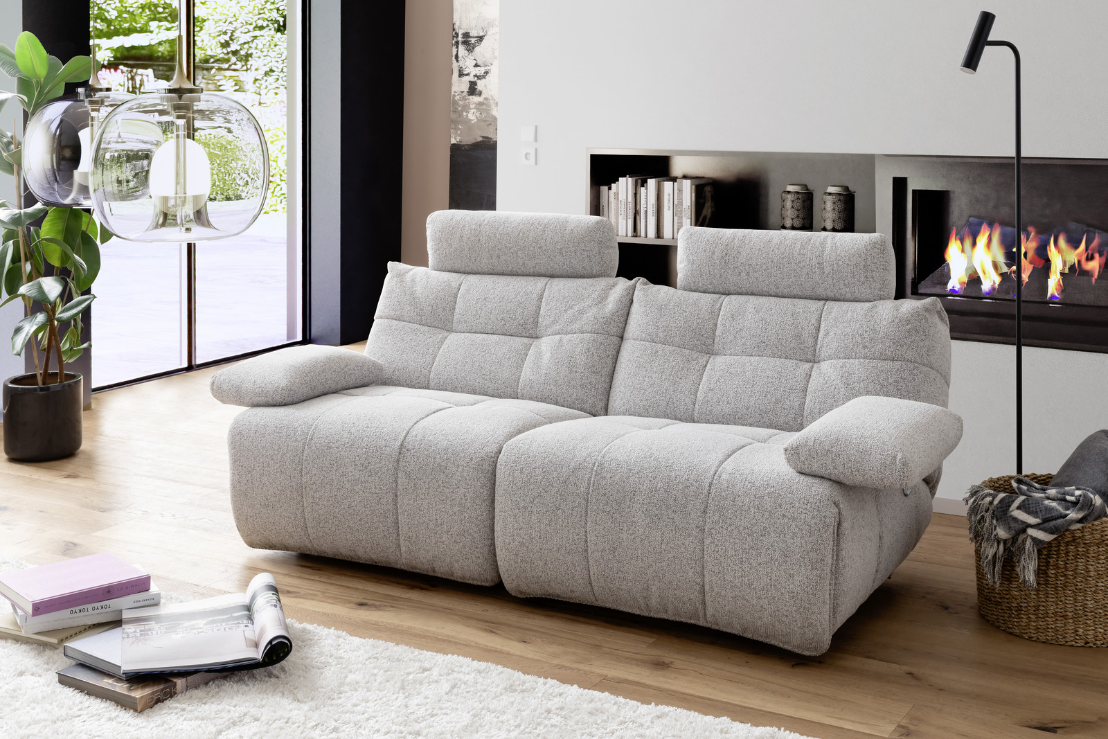 Selvano Modular Δεξια Πολυθρονα Lounge Ηλεκτρικη Ανοιχτο Γκρι