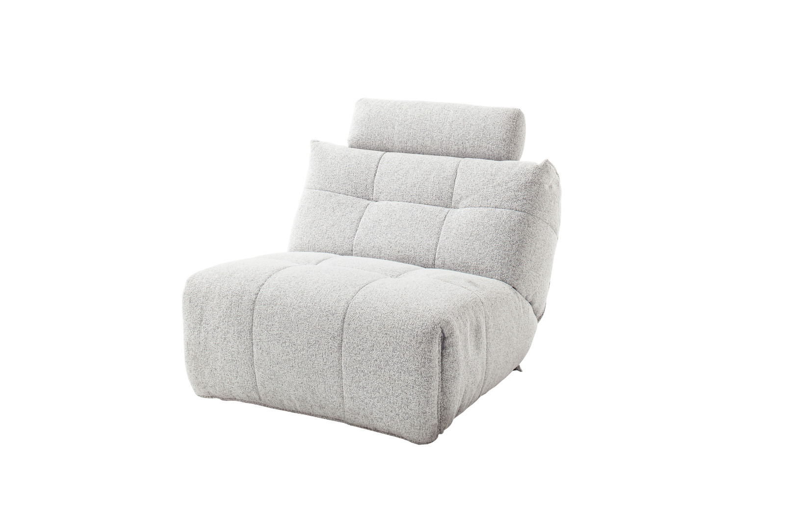 Selvano Modular Μεσαία Πολυθρονα Lounge Ηλεκτρικη Ανοιχτο Γκρι