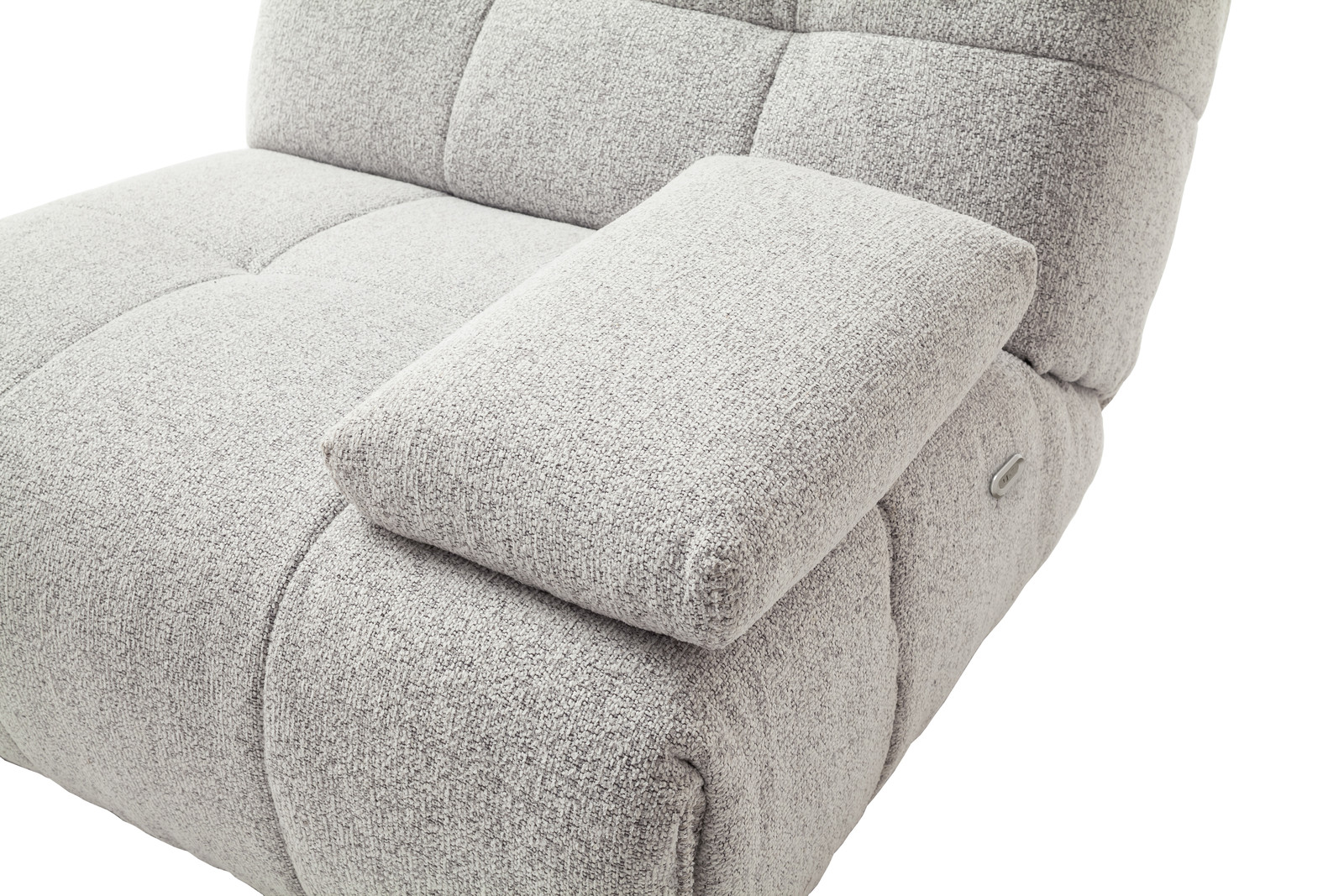 Selvano Modular Δεξια Πολυθρονα Lounge Ηλεκτρικη Ανοιχτο Γκρι
