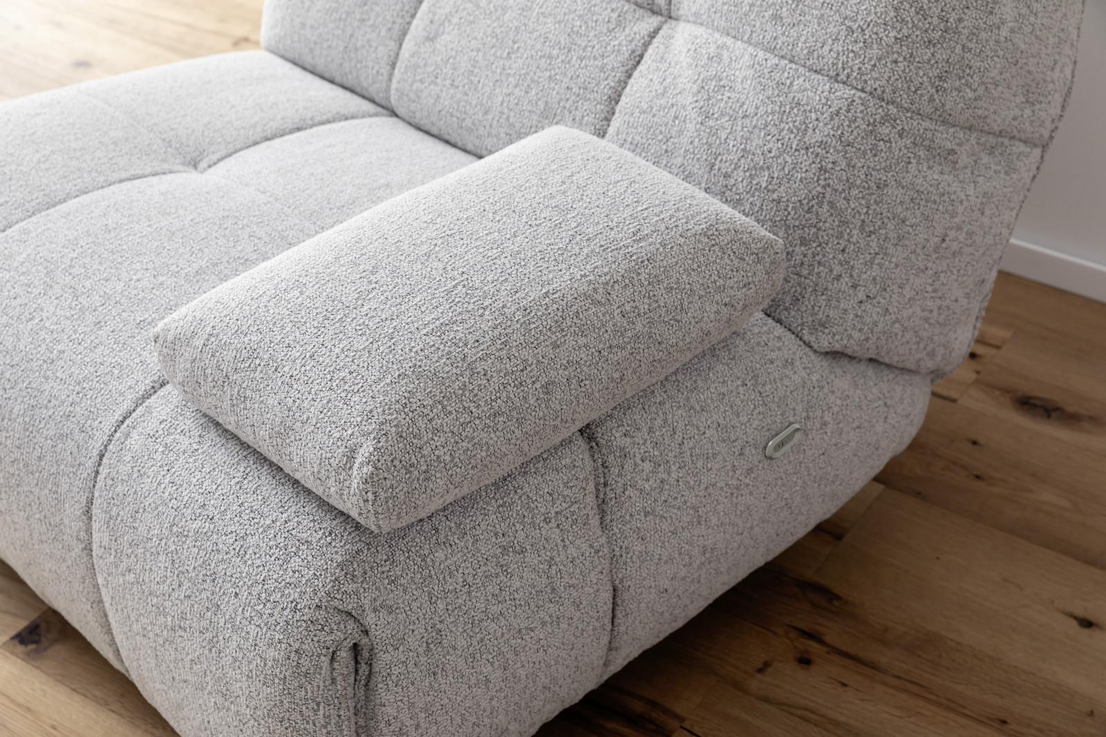 Selvano Modular Δεξια Πολυθρονα Lounge Ηλεκτρικη Ανοιχτο Γκρι