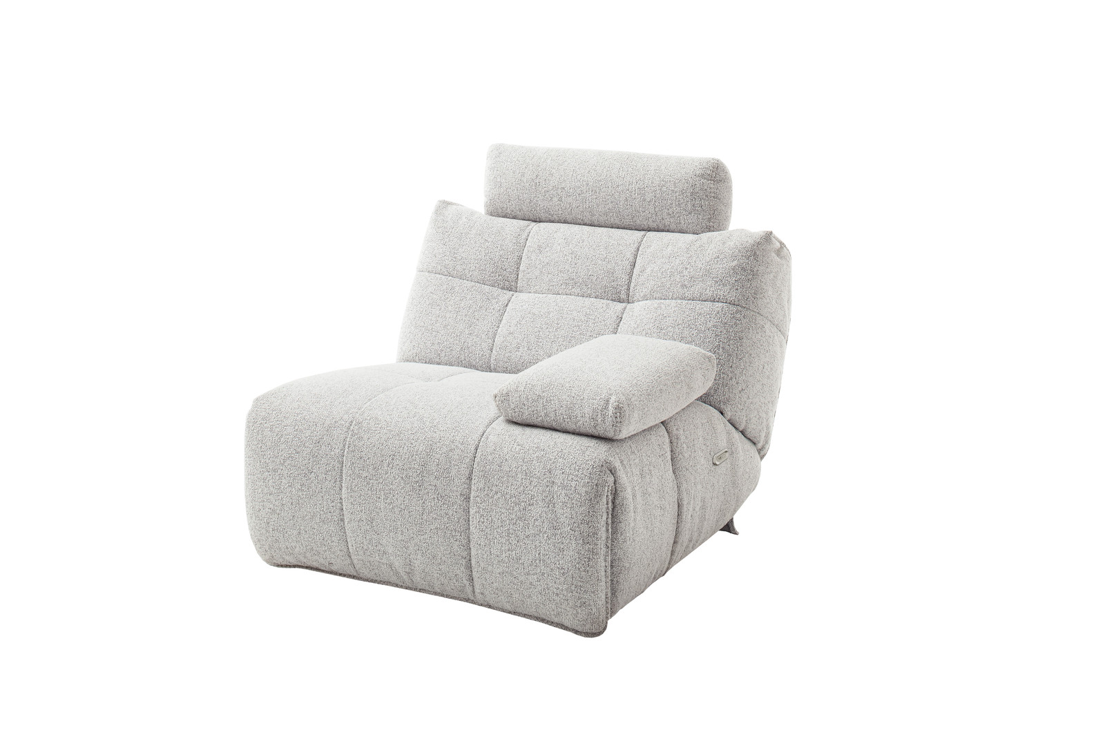 Selvano Modular Δεξια Πολυθρονα Lounge Ηλεκτρικη Ανοιχτο Γκρι