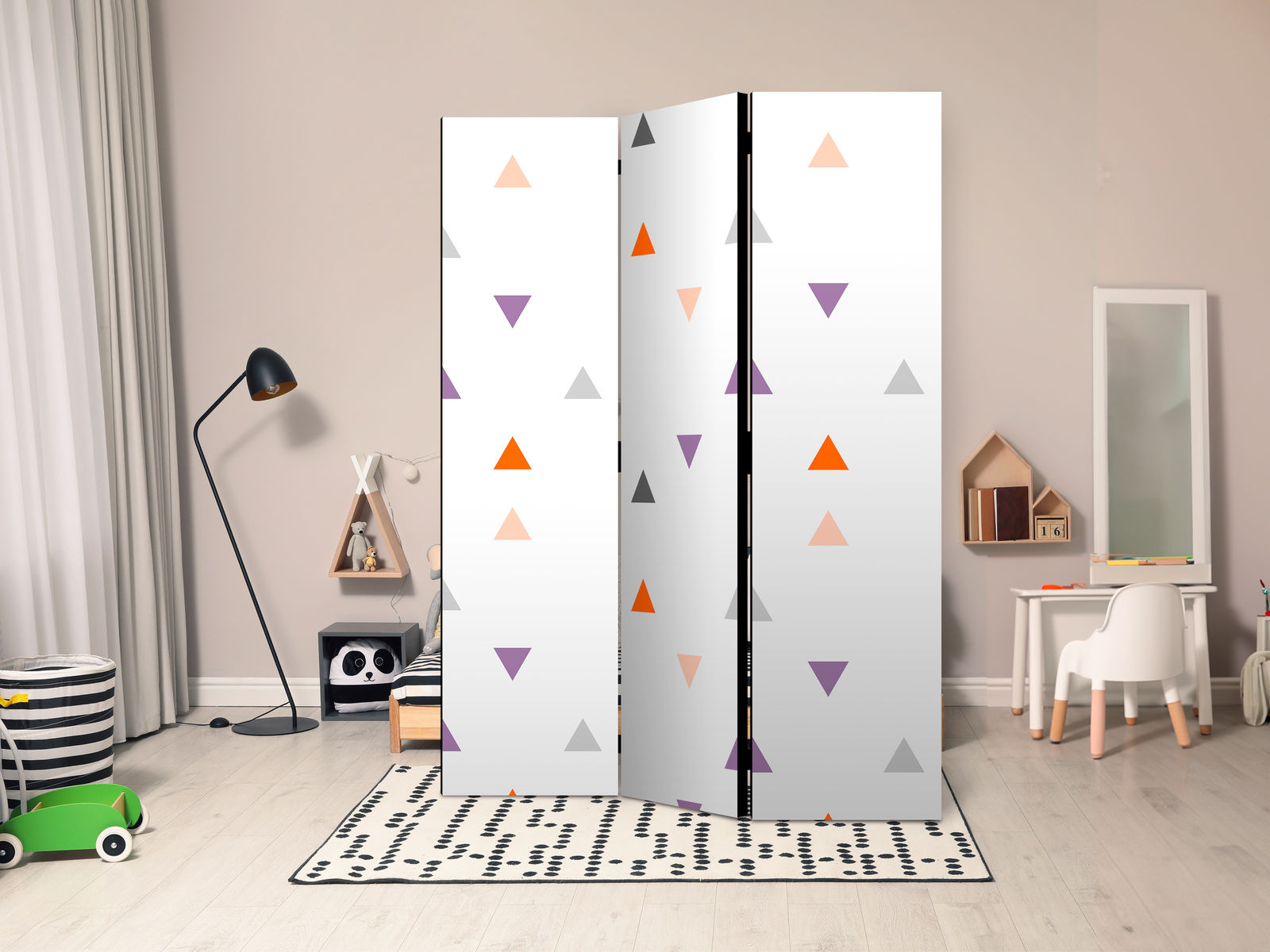 Διαχωριστικο Δωματιου - Triangles Rain Μονης Οψης 135x172cm