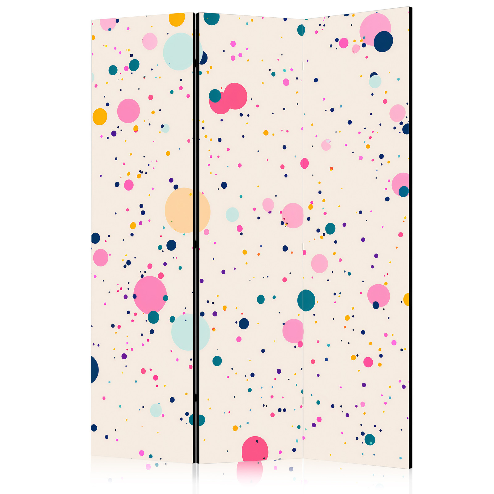Διαχωριστικο Δωματιου - Dots - Spots And Splashes Multicolored - Cheerful Pattern On A Light Pink Background Ηχοαπορροφητικο 135x172cm